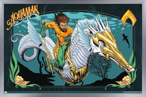 Miniatura 11 de Trends International DC Comics Movie Aquaman y el Reino Perdido - Póster de pared con ilustración de Aquaman, 14.72 x 22.37 pulgadas, versión
