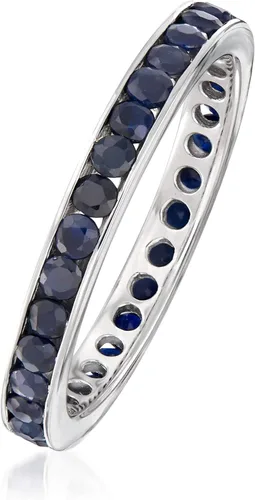 Miniatura 3 de Ross-Simons 1.30 ct. t.w. Sapphire Eternity Band in Sterling Silver