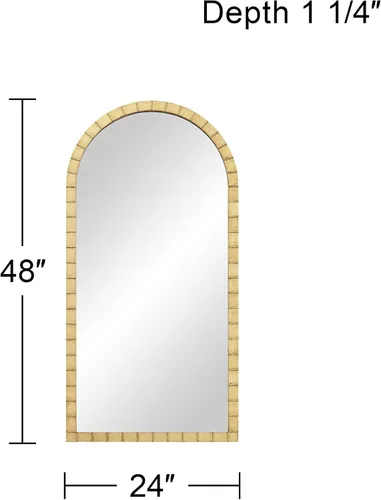 Miniatura 7 de Uttermost Portina - Espejo de pared arqueado dorado mate de 24 x 48 pulgadas