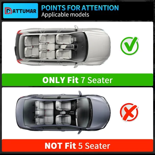 Miniatura 6 de Tapete de carga compatible con Toyota 4 Runner 2010-2024 de 7 asientos, tapete de carga para maletero, protector de asiento trasero de TPE 2023