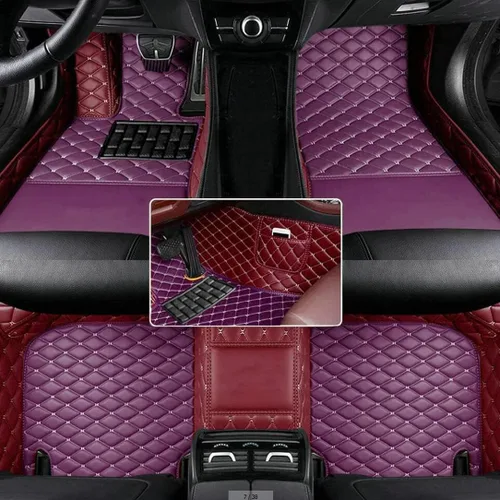 Miniatura 14 de Alfombrillas de cuero personalizadas para sedán, SUV, automóvil deportivo, negro, rojo, rosa, blanco, alfombrillas de vehículo para hombres