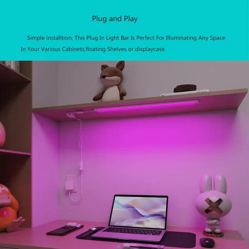Miniatura 7 de Iluminación para debajo del gabinete, barra de luz LED RGB funciona con Alexa, Google Assistant, aplicación inteligente, 20 pulgadas, tira de luces