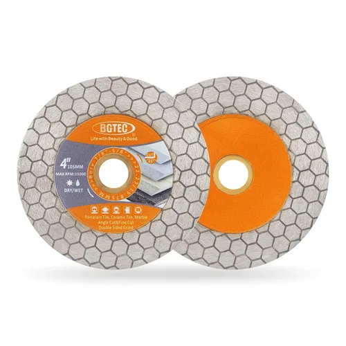Miniatura 11 de BGTEC Hojas de sierra de diamante, rueda de corte de 4.5 pulgadas/4.528 in para baldosas de cerámica, azulejos de porcelana, mármol, piedra
