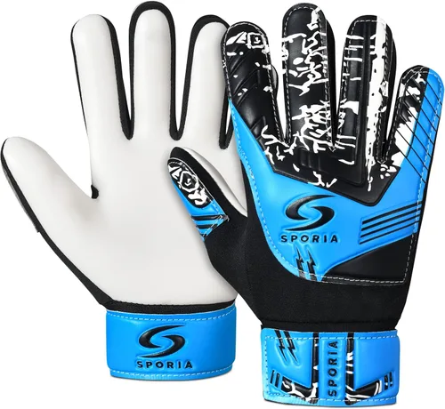 Miniatura 10 de SPORIA Guantes de portero para jóvenes con doble protección para la muñeca, guantes de fútbol para niños, material de látex antideslizante, guantes