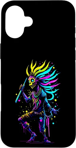 Miniatura 22 de iPhone 16 Dancing Kokopelli Mystical Abstract Illustration Case