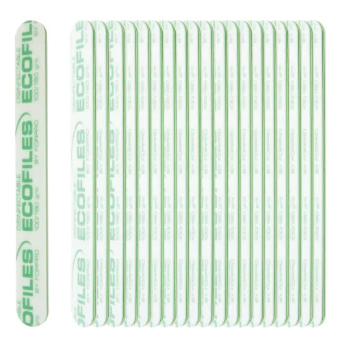 Miniatura 2 de ForPro Professional Collection ECOFILES - Tableros de espuma ecológica, verde, grano 100/180, limas de uñas de manicura y pedicura de doble cara, 7