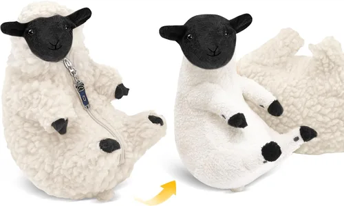 Miniatura 9 de AGRIMONY Lindos Animales de Peluche de Oveja Rapada, Pequeños Peluches Kawaii de Cordero, Juguetes de Peluche, Regalos Divertidos para Pascua San