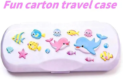 Miniatura 3 de Gafas de natación para niñas de 4 a 12 años Sin fugas, protección UV antivaho con funda rígida de alta calidad