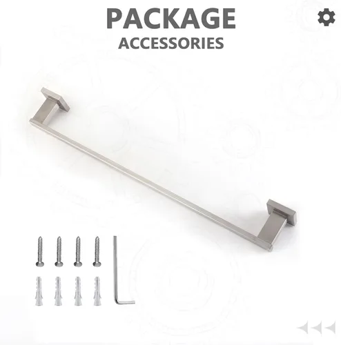 Miniatura 7 de LANC Toallero de 24 pulgadas para baño montado en la pared, toallero de baño de níquel cepillado, toallero de acero inoxidable SUS304 para inodoro