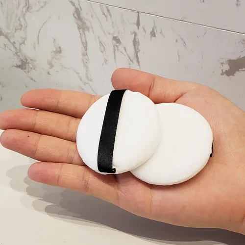 Miniatura 6 de 4 almohadillas de maquillaje de polvo de 2.16 pulgadas, almohadillas de maquillaje con cinta para rostros para polvo para reemplazo suelto y base