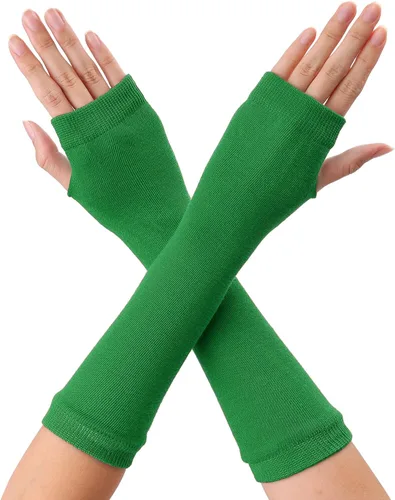 Miniatura 50 de Allegra K Calentadores de brazo sin dedos unisex de moda clásica
