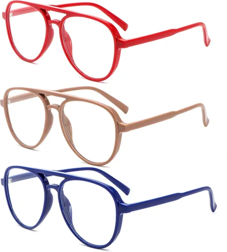 Miniatura 9 de DXYXYO Lentes de lectura retro estilo aviador para mujer, para hombre, ligeros, con bloqueo de luz azul, para lectura de computadora