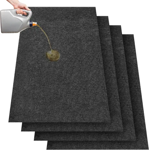 Miniatura 10 de 2 piezas alfombrillas de 36 x 60 pulgadas para derrames de aceite para entrada de garaje debajo del automóvil, almohadilla absorbente de aceite
