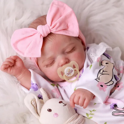 Miniatura 10 de BABESIDE Muñecas de bebé Reborn de 20 pulgadas, muñeca de bebé recién nacida realista con cuerpo posable, muñeca de bebé realista con accesorios