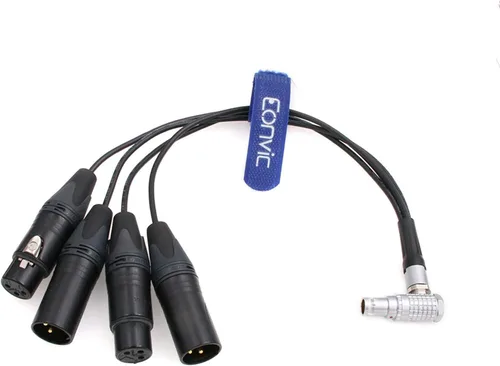 Miniatura 3 de Cable de salida de entrada de audio XLR Atomos de 10 pines a 2x3 pines para grabador de monitor Shogun (ángulo recto 10pin)