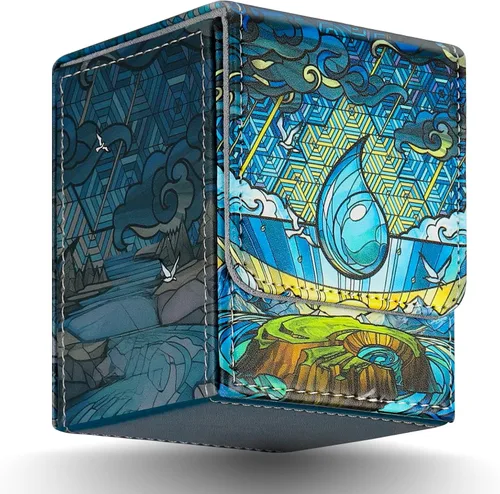 Miniatura 11 de Caja de cubierta TCGUARD para almacenamiento de cartas MTG, con capacidad para 100 o más cartas con funda individual, forro de microfibra y caja