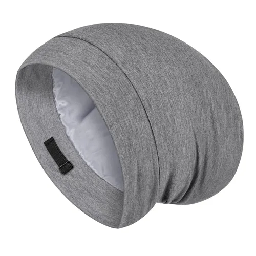 Miniatura 8 de Fittia Cofia de satén para dormir, sedosa sin encrespamiento para el cuidado de rizos, correa ajustable para no deslizarse, gorra para trenzas