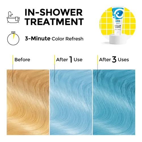 Miniatura 4 de COLORLOMO Tinte Semipermanente para el Cabello - Acondicionador Depositante de Color de 6 oz con Manteca de Karité y Aceite de Almendras - Azul