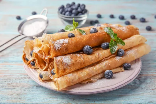 Miniatura 5 de American Table - Mezcla de crepas enrollada sin gluten para hotcakes de American Table, hecha con ingredientes cultivados en Estados Unidos