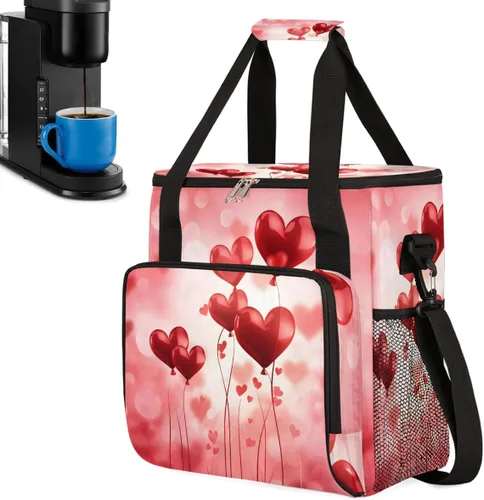 Miniatura 9 de Turquesa comienza tu día con la bolsa de transporte para cafetera, bolsa de almacenamiento de viaje para cafetera, bolsa de almacenamiento de viaje