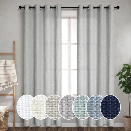 Miniatura 24 de Pitalk Cortinas de dormitorio azul oscuro de 72 pulgadas de largo con ojales, decoración náutica costera masculina, decoración náutica, Azul marino