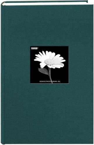 Álbum de fotos con cubierta de marco de tela, 300 bolsillos para fotos de 4 x 6, verde azulado majestuoso