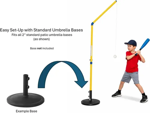 Entrenador junior para correr en casa, entrenador de práctica de béisbol y softbol para niños de 5 a 7 años. Entrenador de bateo ligero estacionario