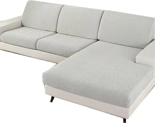 Miniatura 12 de Fundas elásticas para cojines de sofá, funda de cojín para sofá individual en forma de L, sofá chaise longue, protector suave de muebles de 1, 2 y 3