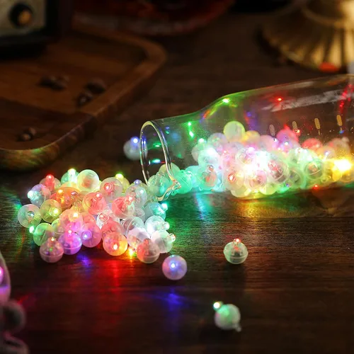 Miniatura 5 de Aogist - 50 piezas de luces de globo con gancho, tiempo de espera prolongado, mini luz impermeable para fiesta de cumpleaños, boda, Navidad, 10