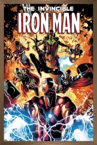 Miniatura 15 de Trends International Marvel Comics Iron Man - Póster de pared Invincible Iron Man #11, 22.4 pulgadas de largo x 14.7 pulgadas, versión enmarcada