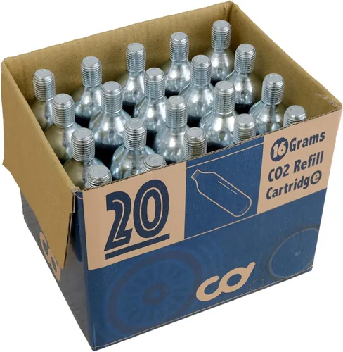 Miniatura 2 de CyclingDeal - paquetes de cartuchos de CO2 roscados de 6 o 12 o 20 o 30 x 0.56 oz (16g), repuesto para bombas de bicicleta y bombas de CO2 – Gran