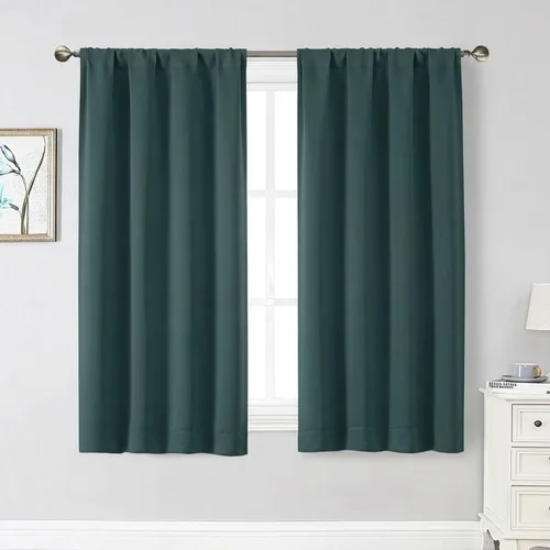 Miniatura 50 de Cortinas opacas para dormitorio, sala de estar, juego de 2 paneles de 54 pulgadas de largo, cortinas de oscurecimiento de habitación con aislamiento