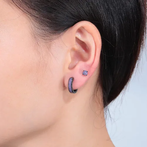 Miniatura 82 de CiNily Aretes Huggie de ópalo con bisagras, chapados en oro, hipoalergénicos, pequeños aretes de aro para mujeres, adolescentes, niñas, hombres