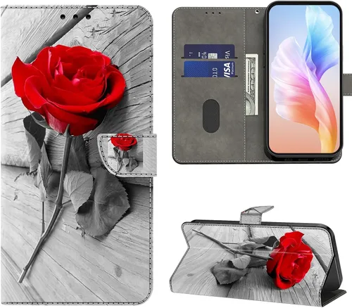 Miniatura 26 de Funda para Moto G 5G 2022, Moto G 5G 2022, funda protectora de piel sintética con tarjetero para Motorola Moto G 5G 2022 - Rosa azul