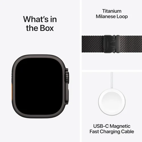 Miniatura 6 de Apple Watch Ultra 3 [GPS + Cellular 49mm] Reloj inteligente para correr y multideporte con funda de titanio resistente con bucle milanés de titanio