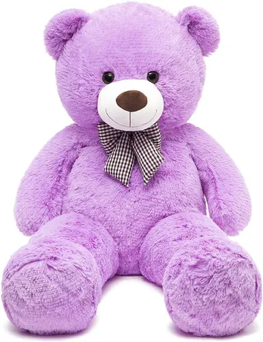 Miniatura 18 de MorisMos Oso de peluche gigante, regalo de oso gigante suave para niñas, novia en San Valentín, Navidad, cumpleaños, 47 pulgadas, azul Azul claro