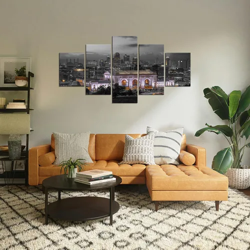 Miniatura 27 de Cawpom Louisiana Arte de Pared en Lienzo, 60x32 pulgadas, Impresión en Lienzo, Cuadros de Nueva Orleans Decoración de Pared, Puente Crescent City