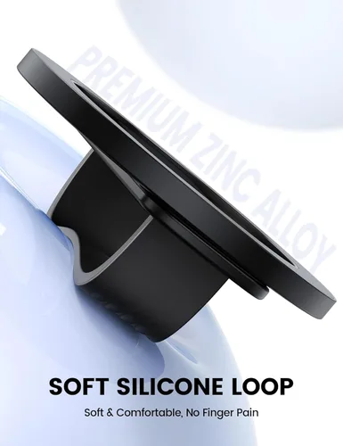 Miniatura 7 de Lamicall Soporte magnético para teléfono MagSafe - [Bucle de silicona suave] Soporte vertical de anillo de aleación de zinc para teléfono celular