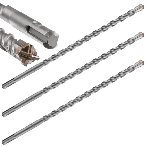 Miniatura 6 de Wensilon Kit de brocas para hormigón de 8 pulgadas, material de carburo de doble rosca de tipo cruzado, adecuado para hormigón, ladrillo, paredes