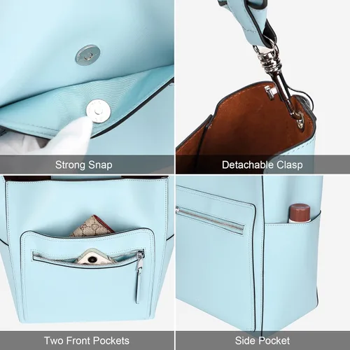 Miniatura 9 de Over Earth Bolsos de cuero para mujer, bolso de hombro Hobo, bolso de mano para mujer