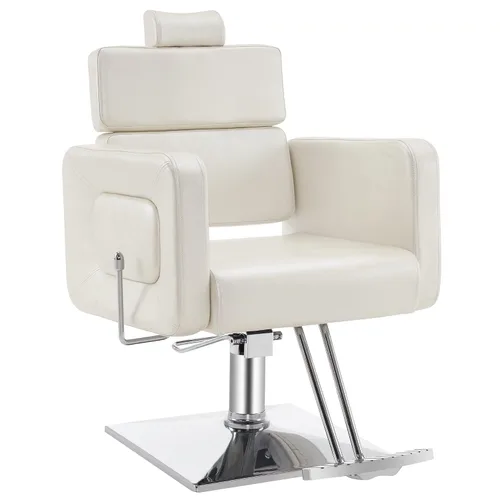 Miniatura 10 de BarberPub Silla de peluquería hidráulica clásica reclinable, ajustable, estilo de salón de belleza, silla de spa 2065 (negro)