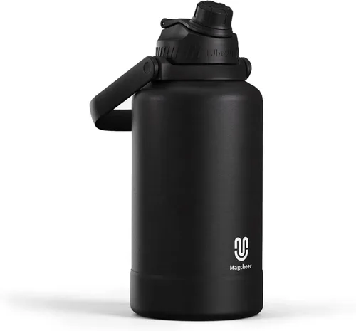 Miniatura 9 de Botella de agua aislada de 24 onzas, acero inoxidable al vacío de doble pared, diseño de boca ancha, botella reutilizable a prueba de fugas