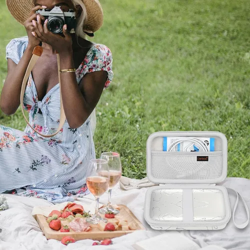 Miniatura 7 de Canboc Funda rígida para impresora fotográfica instantánea HP Sprocket Select portátil de 2.3 x 3.4 (Eclipse), bolsa de malla compatible con papel