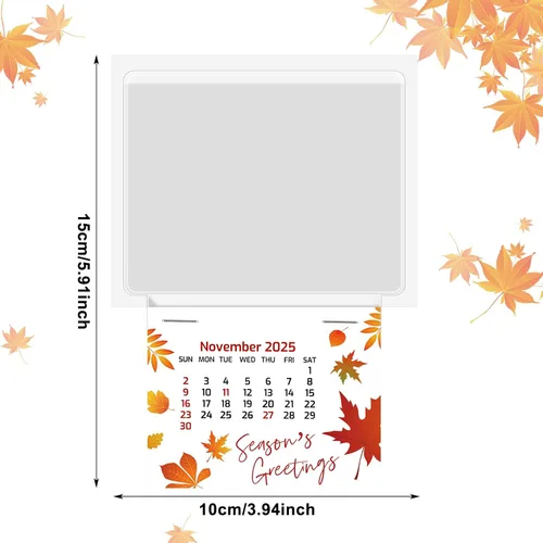 Miniatura 2 de Glenmal 5 Piezas 2026 Calendario Despegable y Adhesivo 2-en-1 Calendario para Coche Adhesivo para Pared Calendarios Adhesivos con Bolsillo