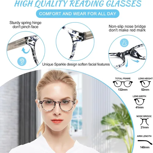Miniatura 5 de Gafas de lectura Occhi Chiari para ordenador, filtro que bloquea la luz azul, gafas de vista cansada, lentes anti brillo con protección UV para Gris