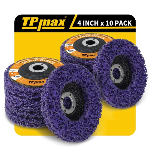 Miniatura 12 de TPmax Rueda eliminadora de óxido de discos de 4-1/2 pulgadas x 7/8 pulgadas, rueda de tira de polietileno para quitar pintura y oxidación, disco