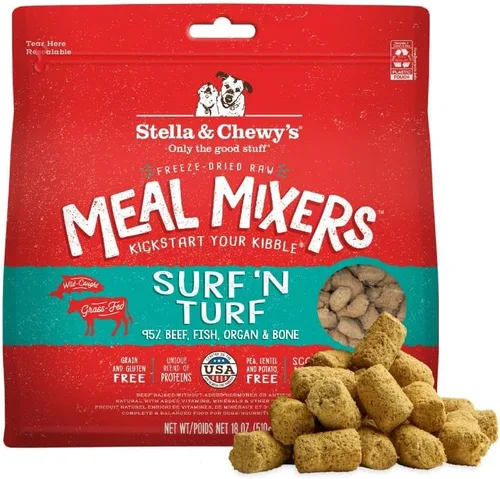 Miniatura 16 de Stella & Chewy's Mezcladores de Comida Cruda Liofilizada de Res - Aderezo y Mezclador de Comida para Perros - Hecho con 95% Carne de Res Alimentada