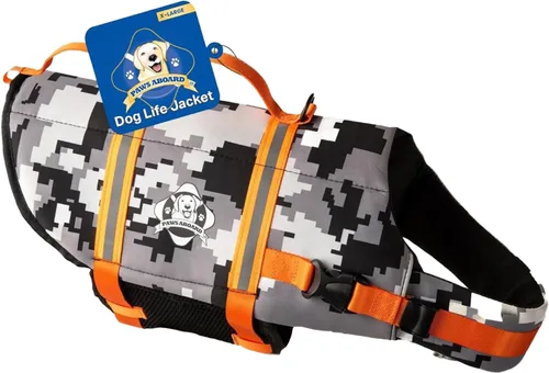 Miniatura 52 de Chaleco salvavidas para perros – Chaleco de natación para perros, ajustable, reflectante, cómodo, varios colores, patrones, chaleco de natación