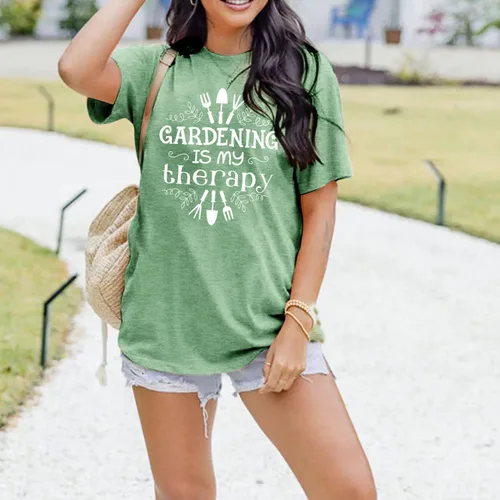 Miniatura 12 de MAIHUN Camisas de jardín para mujer, camiseta para amantes de las plantas, camiseta gráfica de jardinería, camisetas de regalo de jardinero