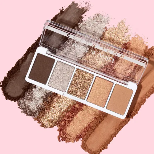 Miniatura 5 de wet n wild Color Icon - Paleta de 5 bandejas de maquillaje de sombra de ojos, camuflaje rosa, mate, brillante, metálico, de larga duración, rico